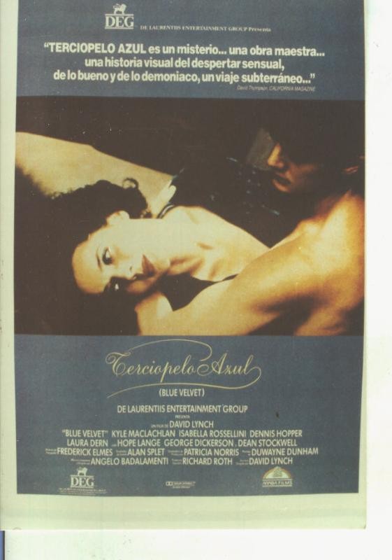 Foto cine 535: Terciopelo azul (Isabella Rossellini)