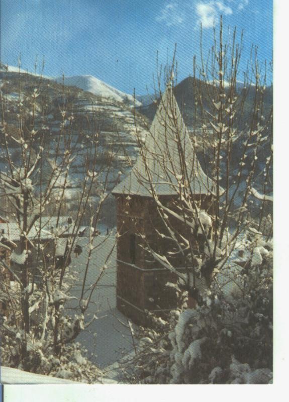 Postal 014346: Torre de la iglesia de Plan, Huesca