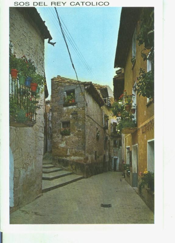 Postal 014363: Calle de Fernando el Catolico en SOS del Rey Catolico, Zaragoza