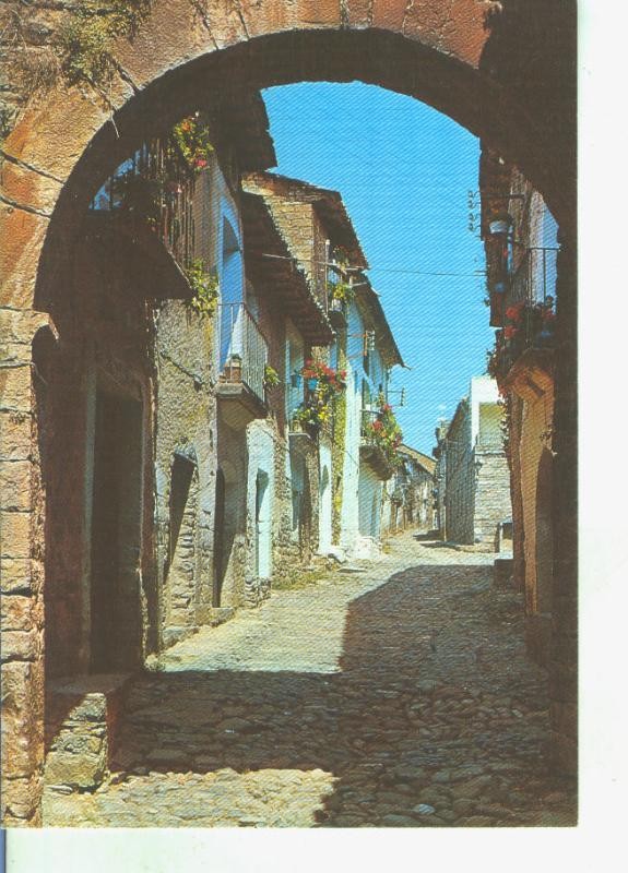 Postal 014370: Portal Bajo y calle de Gonzalo I en Ainsa en el pirineo aragones