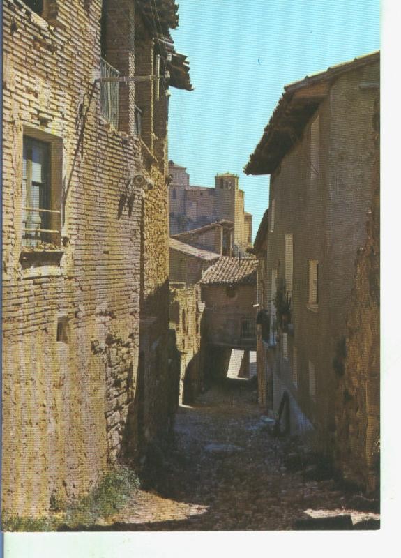 Postal 014372: Calle Dragones en Alquezar, Huesca en el pirineo aragones