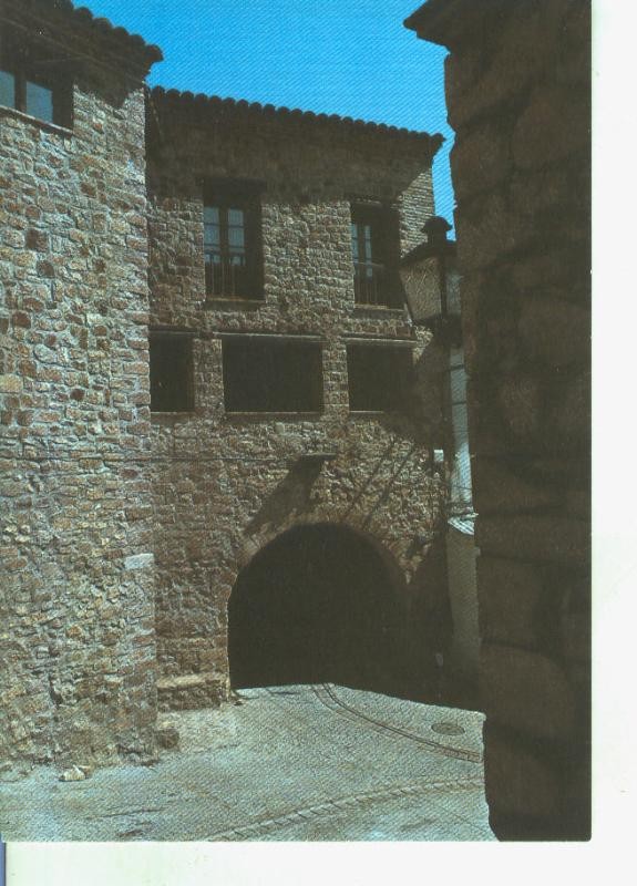 Postal 014376: Arco de entrada a la ciudad de Alquezar, Huesca