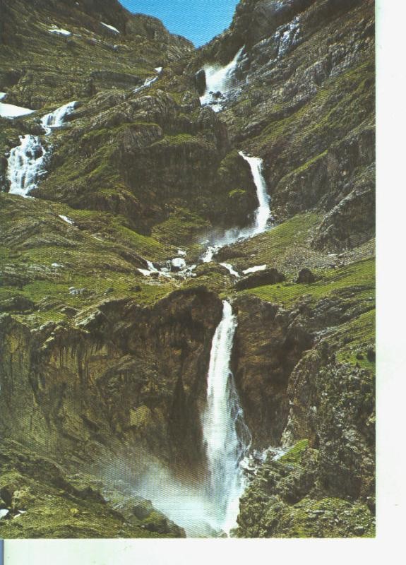 Postal 014384: Cascada del Monte Perdido en Bielsa, Huesca