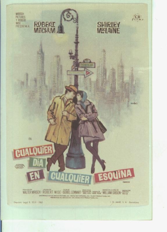 Foto cine 600: Cualquier dia en cualquier esquina (Robert Mitchum-Shirley MacLaine)