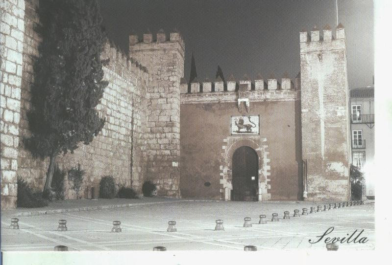 Postal 014395: Puerta del Leon de los Reales Alcazares de Sevilla