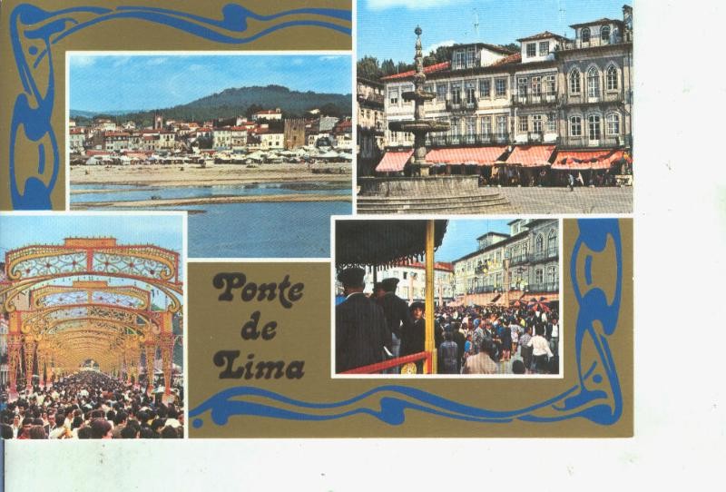 Postal 014399: Vistas varias de Ponte de Lima,  Portugal