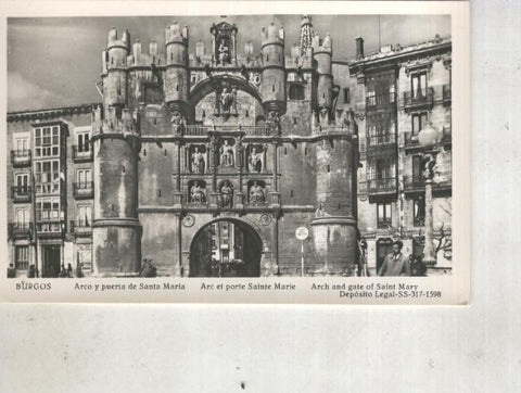 Postal 014455: Arco y puerta de Santa Maria en Burgos