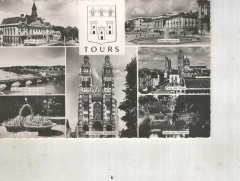 Postal 014458: Vistas varias de Tours, Francia