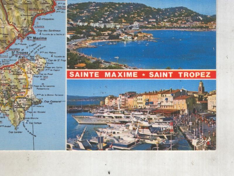 Postal 014465: Vistas varias de Saint Tropez, francia