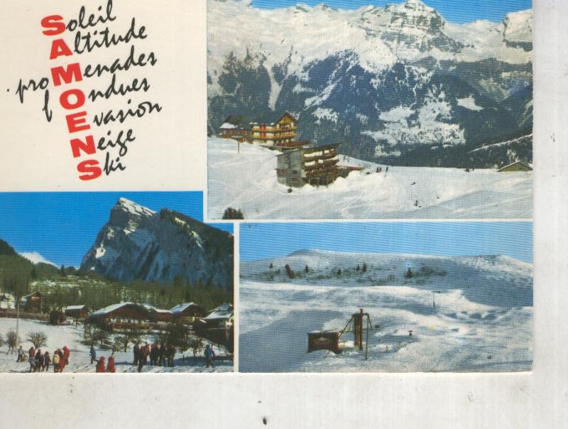 Postal 014470: Vistas varias de Samoens, Francia