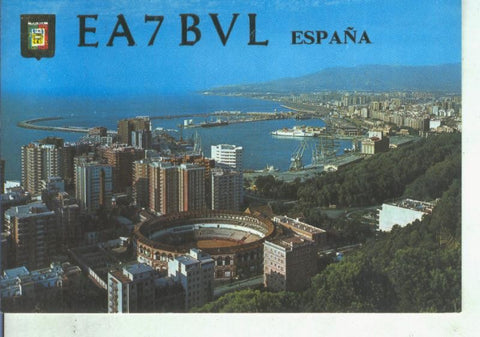 Postal 014484: Vista de Malaga con su plaza de toros