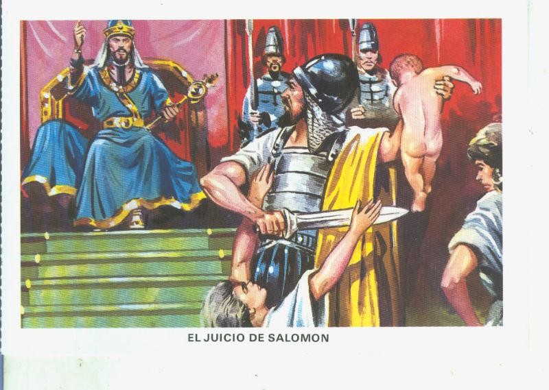 Postal 014532: La Biblia: El juicio de Salomon