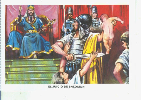 Postal 014532: La Biblia: El juicio de Salomon