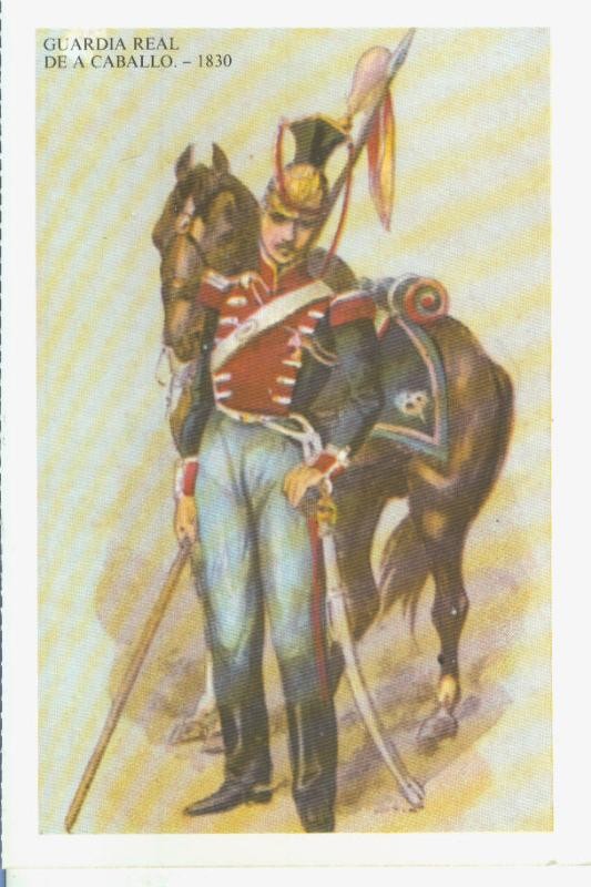 Postal 014549: Uniformes militares siglos XIX-XX: Guardia real de a caballo 1830