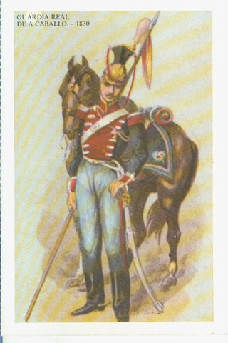 Postal 014549: Uniformes militares siglos XIX-XX: Guardia real de a caballo 1830