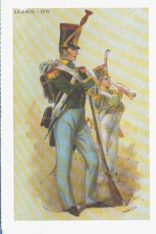 Postal 014557: Uniformes militares siglos XIX-XX: Ligeros 1830