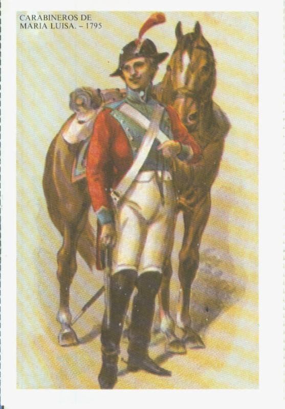 Postal 014559: Uniformes militares siglos XIX-XX: Carabineros de Maria Luisa 1795