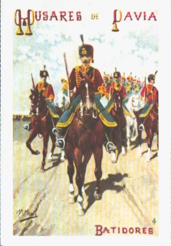 Postal 014561: Uniformes militares siglos XIX-XX: Batidores de Husares de Pavia