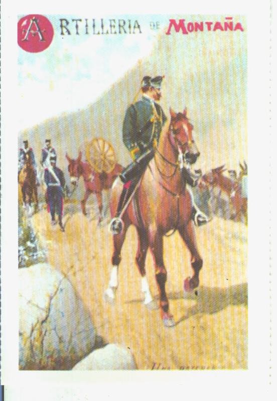 Postal 014566: Uniformes militares siglos XIX-XX: Artilleria de Montaña