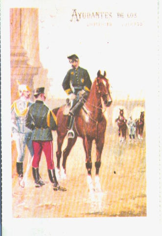 Postal 014567: Uniformes militares siglos XIX-XX: Ayudantes de los diferentes cuerpos
