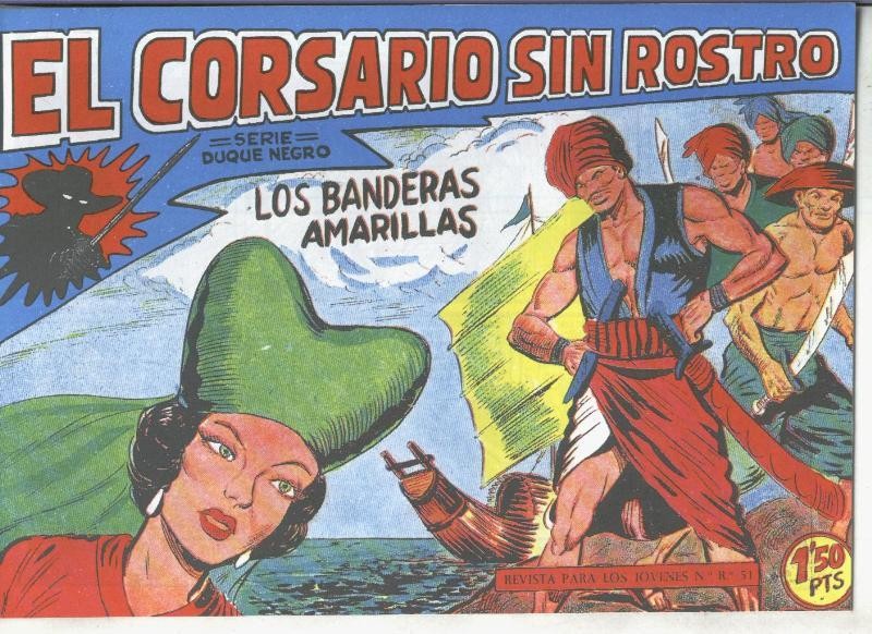 El Corsario sin Rostro, facsimil numero 39: Los banderas amarillas