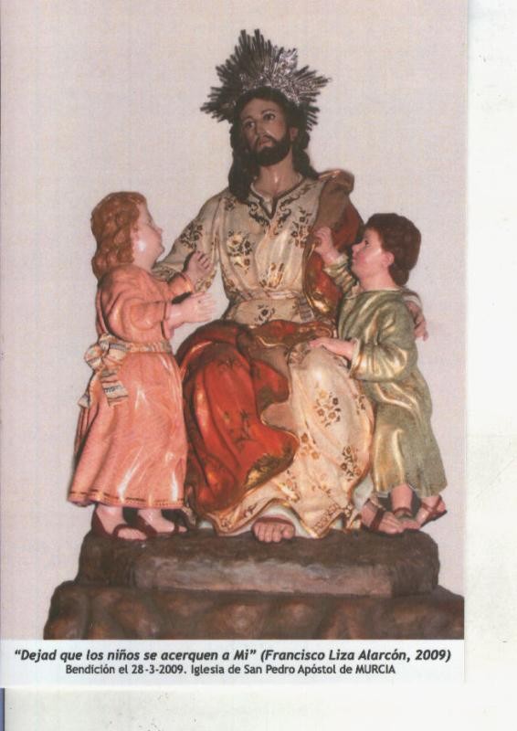 Postal 014631: Jesus con los niños (Francisco Liza Alarcon)
