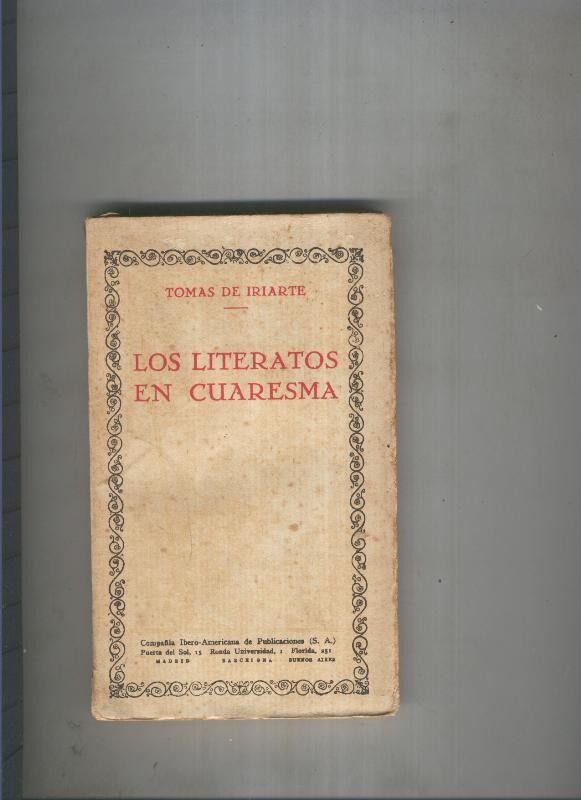 Los literatos en cuaresma