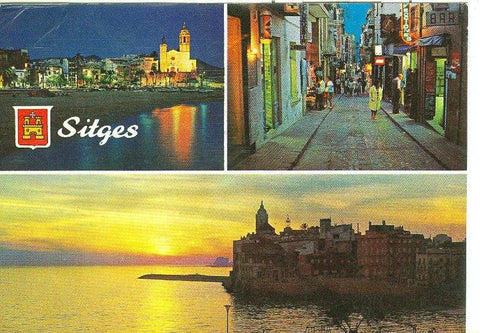 Postal 006284 : Vistas varias de Sitges