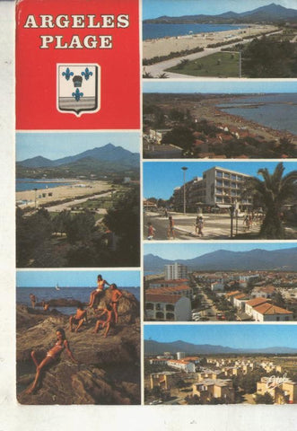 Postal 014637: Vistas varias de Argeles Plage, Francia