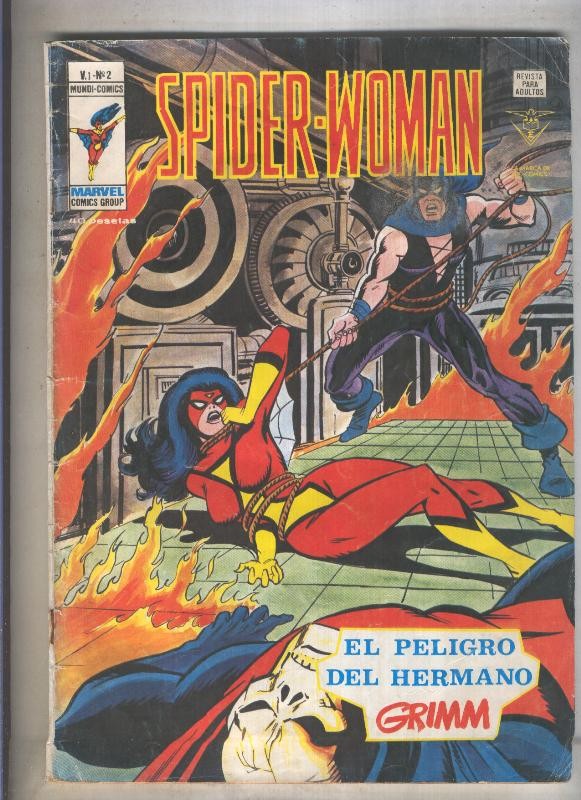 Spider Woman numero 02: El peligro del hermano Grimm (numerado 2 en trasera(