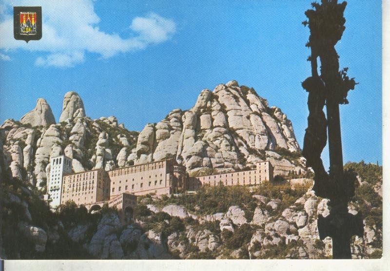 Postal 014660: Vista de Montserrat desde el camino de la cueva