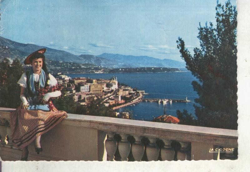 Postal 014672: Vista general de Montecarlo, Monaco