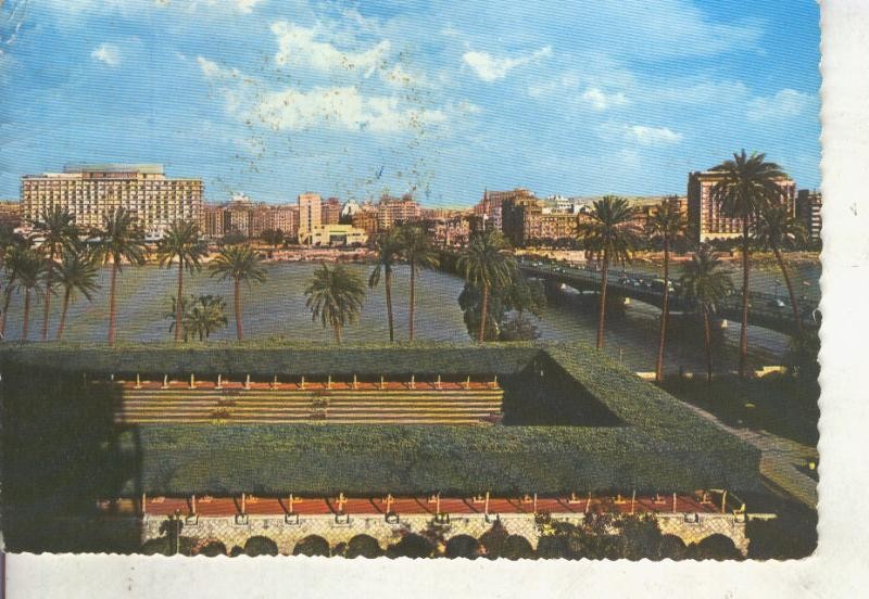 Postal 014675: Puente Tahrir y Hotel Hilton del Cairo, Egipto