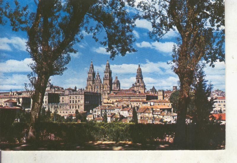 Postal 014676: Vista parcial de Santiago de Compostela
