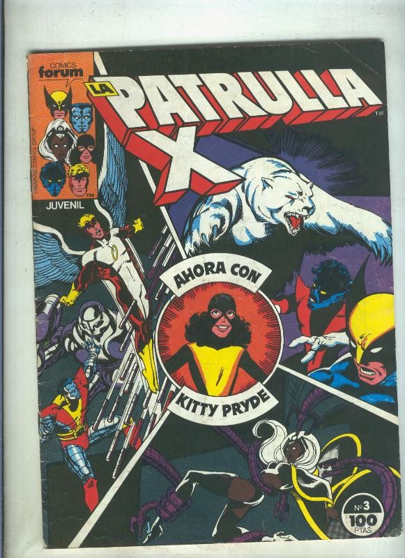 La Patrulla X volumen 1 numero 003: Algo perverso esta llegando (numerado 4 en trasera)