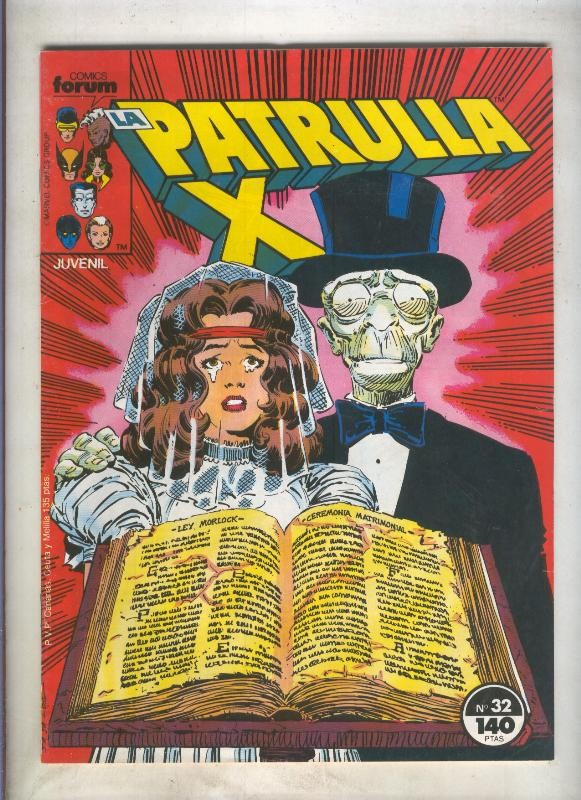La Patrulla X volumen 1 numero 032: A la caza del tesoro (numerado 2 en trasera)