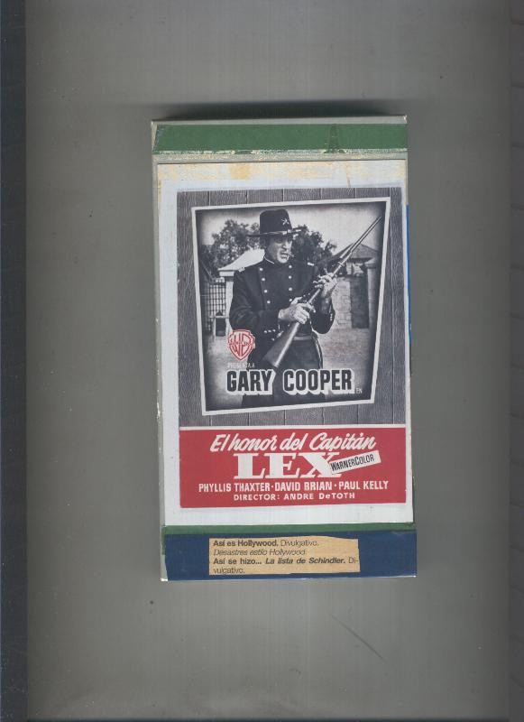 Video VHS: El honor del Capitan Lex (Gary Cooper)