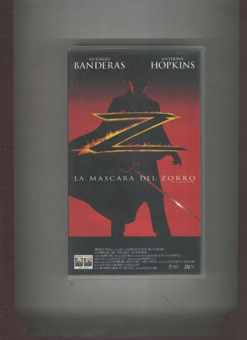 Video VHS: La marca del zorro (Antonio Banderas-Anthony Hopkins)