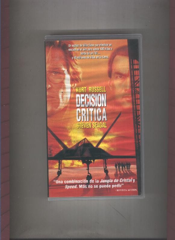 Video VHS: Decision critica (Kurt Russell-Steven Seagal)