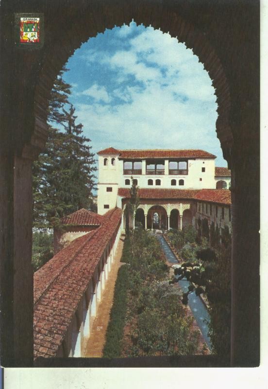 Postal 014722: Patio de la Alberca del Generalife de Granada