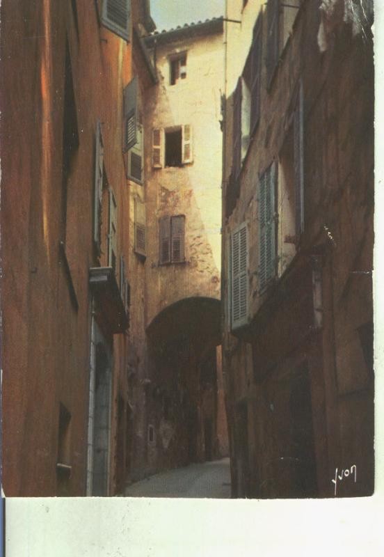 Postal 014733: Calle tipica de Grasse, Francia