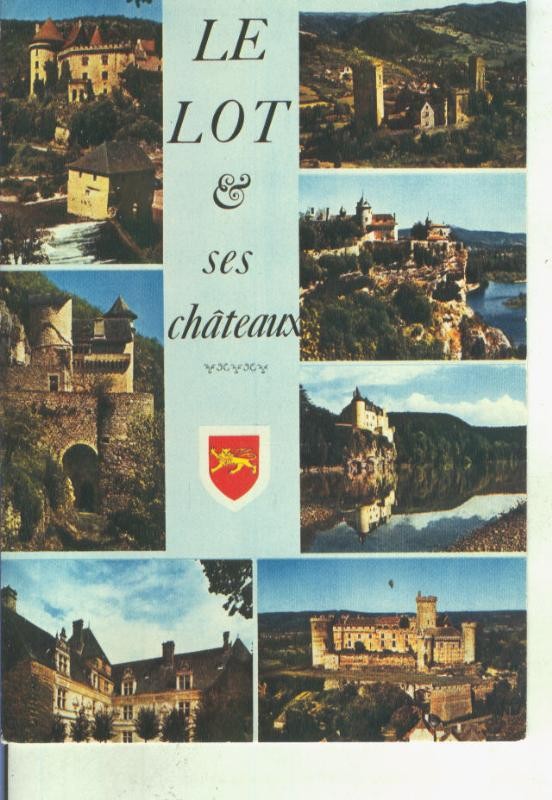 Postal 014736: Vistas varias de Le Lot, Francia