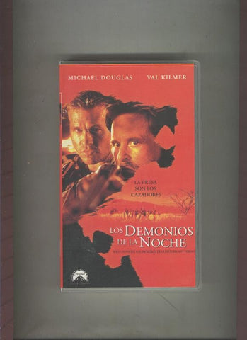 Video VHS: Los demonios de la noche (Michael Douglas-Val Kilmer)