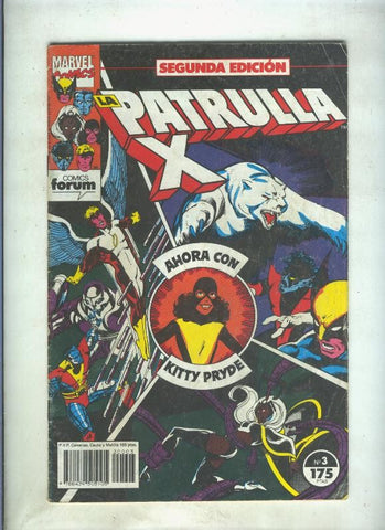 La Patrulla X volumen 1 segunda edicion numero 03 (numerado 2 en trasera)