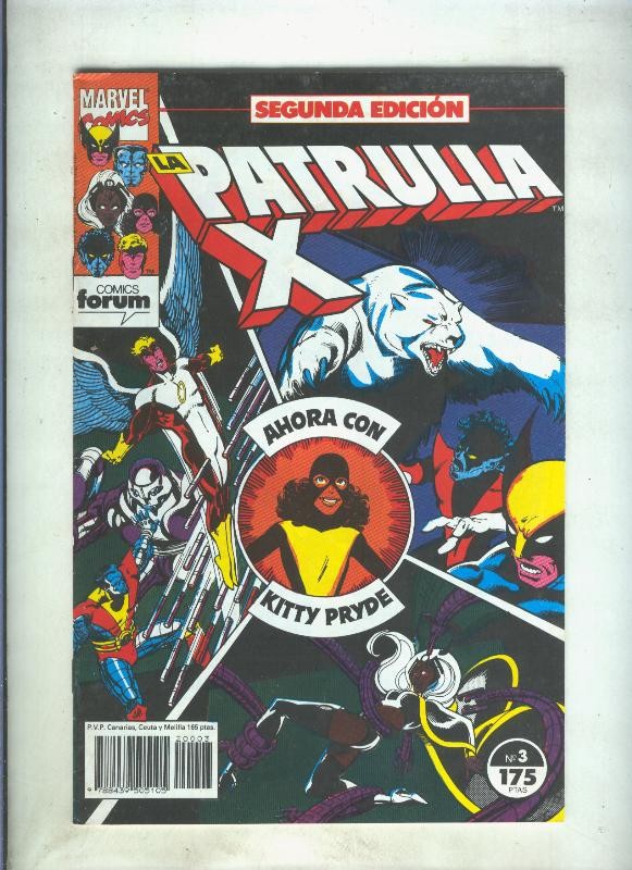 La Patrulla X volumen 1 segunda edicion numero 03 (numerado 7 en trasera)