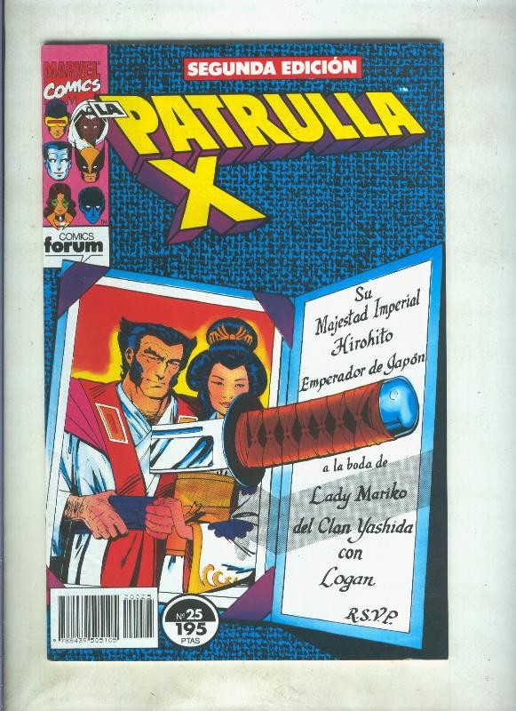 La Patrulla X volumen 1 segunda edicion numero 25 (numerado 1 en trasera)
