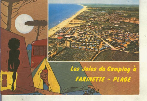 Postal 014746: Vista aera del camping Farinette en Vias Su Mer, Francia