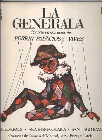 Disco LP: La Generala, opereta de Perrin Palacios y Vives