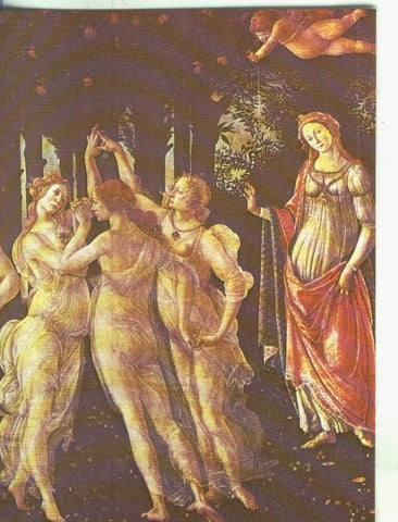 Postal 000798: Arte Renacimiento: Alegoria de la primavera de Boticelli