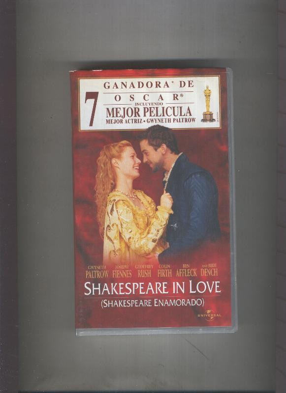 Video VHS: Shakespeare enamorado (Gwyneth Paltrow-Ben Affleck)